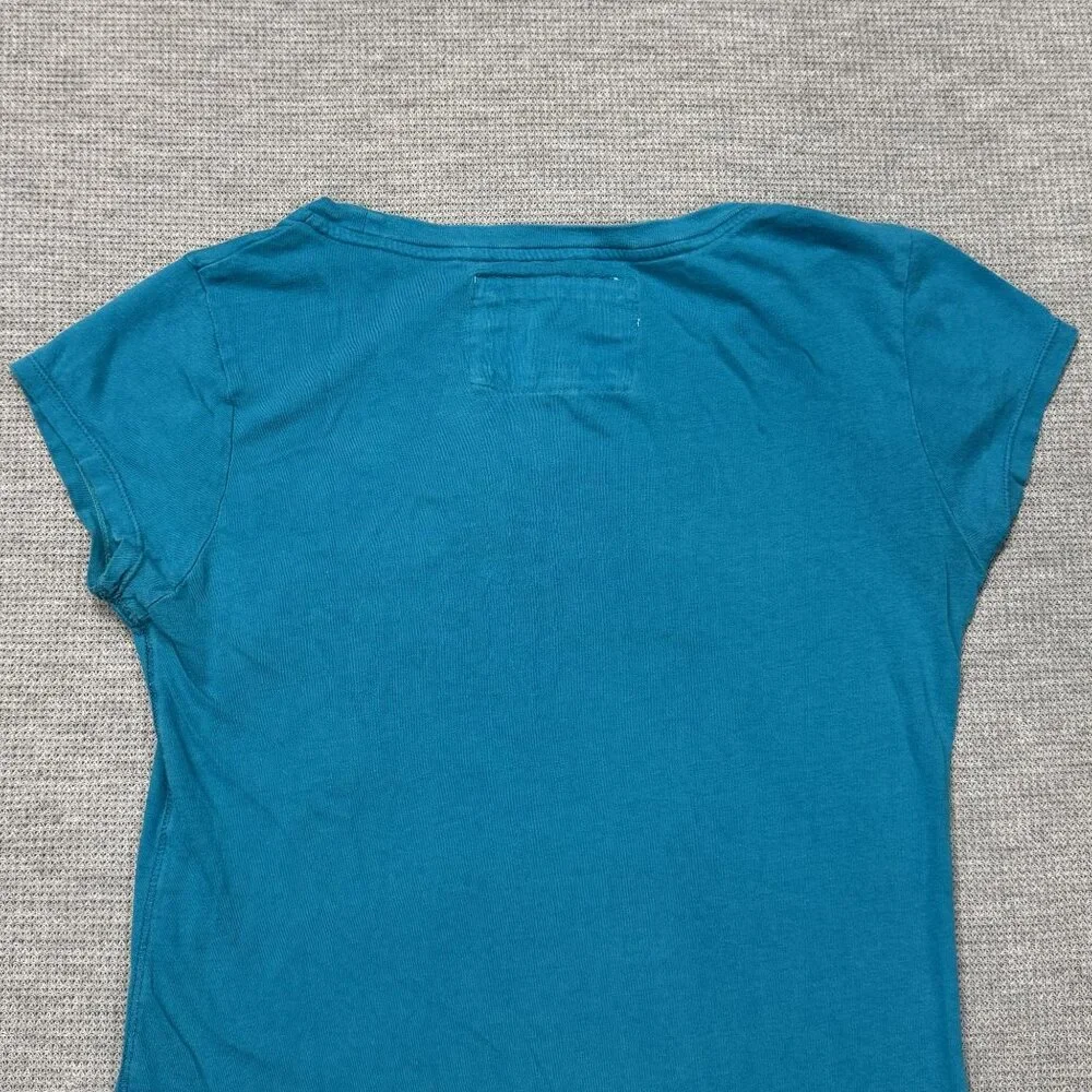 Aeropostale Womens Blue Graphic T-Shirt "New York" Embroidered Logo Medium - Picture 6 of 12